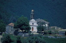 Eglise de Chiatra. © Philip Plisson / Plisson La Trinité / AA05658 - Nos reportages photos - Ville [Corse]