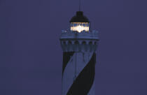Le phare de Contis. © Philip Plisson / Plisson La Trinité / AA05807 - Nos reportages photos - Contis [phare de]