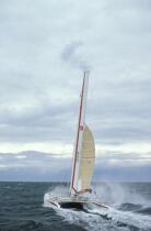 Royale dans le gros temps. © Philip Plisson / Plisson La Trinité / AA05827 - Photo Galleries - Ocean racing catamaran