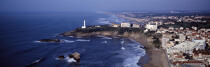 Vue aérienne de Biarritz et de la pointe Saint-Martin. © Philip Plisson / Plisson La Trinité / AA05857 - Photo Galleries - Pointe Saint-Martin [lighthouse]