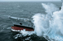 The frigate Germinal. © Philip Plisson / Plisson La Trinité / AA06023 - Photo Galleries - Aerial shot