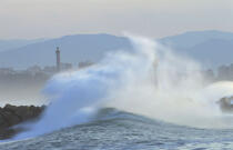 Coup de vent sur la côte basque. © Philip Plisson / Plisson La Trinité / AA06166 - Photo Galleries - Biarritz