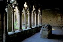 Le cloître de la cathédrale de Tréguier. © Philip Plisson / Plisson La Trinité / AA06537 - Nos reportages photos - Côtes d'Armor