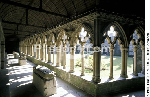 Le cloître de la cathédrale de Tréguier. - © Philip Plisson / Plisson La Trinité / AA06535 - Photo Galleries - Tréguier