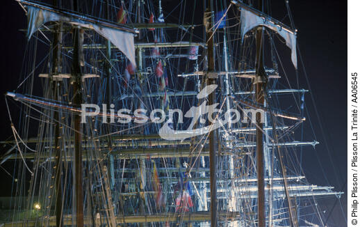 Gathering of tall ships during the first edition,in Brest. - © Philip Plisson / Plisson La Trinité / AA06545 - Photo Galleries - Brest 92