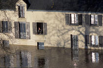 Innondation à Redon. © Philip Plisson / Plisson La Trinité / AA06568 - Nos reportages photos - Ille & Vilaine