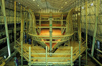 The Hermione under construction. © Philip Plisson / Plisson La Trinité / AA06587 - Photo Galleries - Boat and shipbuilding
