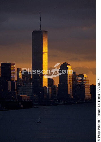 Couché de soleil sur Manhattan. - © Philip Plisson / Plisson La Trinité / AA06607 - Nos reportages photos - Manhattan