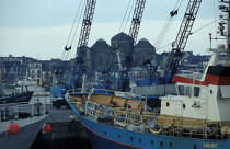 Chalutier au port de Concarneau. © Philip Plisson / Plisson La Trinité / AA06710 - Photo Galleries - Trawler