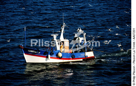 Caseyeur sur la côte de Loire Atlantique. - © Philip Plisson / Plisson La Trinité / AA07201 - Nos reportages photos - Pêche côtière