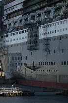 La construction du Queen Mary II. © Philip Plisson / Plisson La Trinité / AA07173 - Nos reportages photos - Réparation navale
