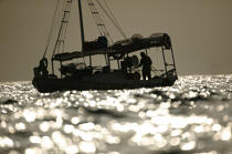 Scène de pêche en Grèce. © Philip Plisson / Plisson La Trinité / AA07865 - Nos reportages photos - Pêche côtière