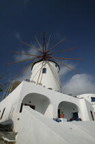 Santorin dans les Cyclades. © Philip Plisson / Plisson La Trinité / AA07885 - Nos reportages photos - Moulin à vent