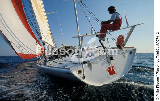Titouan Lamazou, 1er vainqueur du Vendée Globe. - © Philip Plisson / Plisson La Trinité / AA07912 - Photo Galleries - Maxi-monohull Racing Yacht