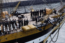 L'Amerigo Vespucci à Rouen pendant l'Armada 1994. © Philip Plisson / Plisson La Trinité / AA08070 - Photo Galleries - Three-masted square-rigged ship