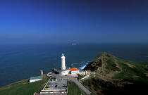 Le phare de Cabo Mayor devant Santander. © Philip Plisson / Plisson La Trinité / AA08091 - Nos reportages photos - Cantabrie