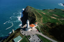 Le phare de Cabo Mayor en Espagne. © Philip Plisson / Plisson La Trinité / AA08597 - Nos reportages photos - Couleur