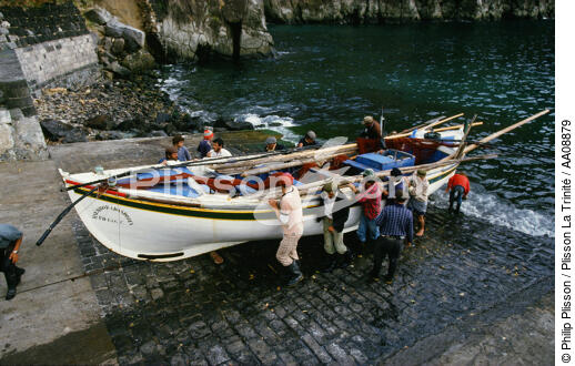 Retour de pêche aux Açores. - © Philip Plisson / Plisson La Trinité / AA08879 - Nos reportages photos - Couleur