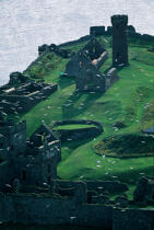 Les Ruines du château de Peel sur l'île de Man. © Philip Plisson / Plisson La Trinité / AA08919 - Photo Galleries - Island [England]