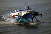 Hydrofoil en Grèce. © Philip Plisson / Plisson La Trinité / AA08998 - Nos reportages photos - Transport maritime