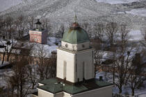 Le phare de l'église de Suomenlinna. © Philip Plisson / Plisson La Trinité / AA09201 - Nos reportages photos - Auteur