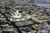 La place du Sénat à Helsinki. © Philip Plisson / Plisson La Trinité / AA09205 - Nos reportages photos - Auteur
