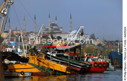 Bateau de pêche à Istambul. - © Philip Plisson / Plisson La Trinité / AA09324 - Nos reportages photos - Istanbul, le détroit du Bosphore