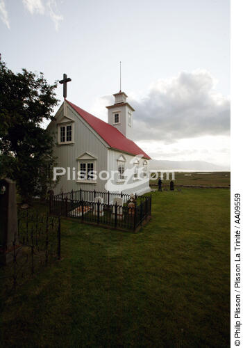 Le presbytère du musée de Laufas en Islande. - © Philip Plisson / Plisson La Trinité / AA09559 - Nos reportages photos - Plante