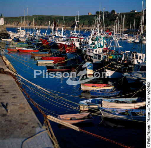 Port de Houat. - © Philip Plisson / Plisson La Trinité / AA09682 - Nos reportages photos - Jetée