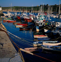 Port de Houat. © Philip Plisson / Plisson La Trinité / AA09682 - Nos reportages photos - Feu de port