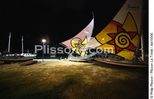 Jangada sur le sable. - © Philip Plisson / Plisson La Trinité / AA10006 - Nos reportages photos - Jangada