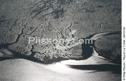 Reflet doré à marée basse. - © Philip Plisson / Plisson La Trinité / AA10105 - Nos reportages photos - Marée basse
