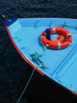Buoy on a fishing boat on Horta in the Azores. © Philip Plisson / Plisson La Trinité / AA10698 - Photo Galleries - Azores [The]