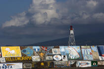 La digue du port d' Horta aux Açores. © Philip Plisson / Plisson La Trinité / AA10742 - Nos reportages photos - Barrage
