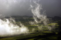 Vue sur la campagne de l'île Faial aux Açores. © Philip Plisson / Plisson La Trinité / AA10774 - Nos reportages photos - Champ