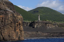 La pointe Dos Capelinhos sur Faial aux Açores. © Philip Plisson / Plisson La Trinité / AA10886 - Nos reportages photos - Volcan