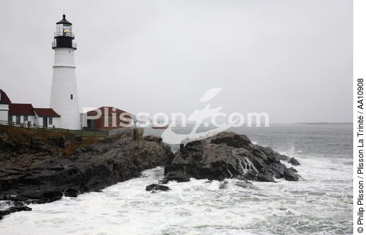 Portland Headlight in the Maine. - © Philip Plisson / Plisson La Trinité / AA10908 - Photo Galleries - American Lighthouses