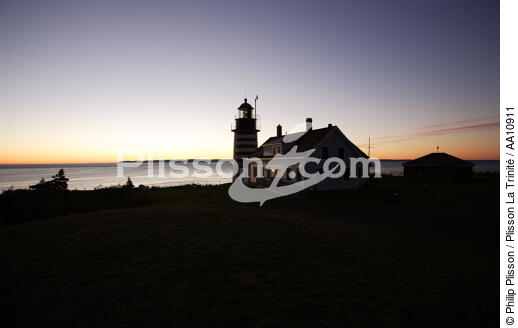 Quoddy Head lighthouse in the State Maine. - © Philip Plisson / Plisson La Trinité / AA10911 - Photo Galleries - Quoddy Head