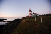 Le phare de Quoddy Head dans l'Etat du Maine. © Philip Plisson / Plisson La Trinité / AA10913 - Nos reportages photos - Couleurs d'Automne en Nouvelle Angleterre