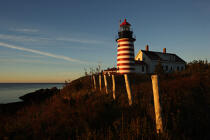 Le phare de Quoddy Head dans l'Etat du Maine. © Philip Plisson / Plisson La Trinité / AA10916 - Nos reportages photos - Phare [Maine]