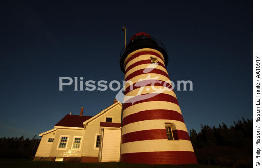 Le phare de Quoddy Head dans l'Etat du Maine. - © Philip Plisson / Plisson La Trinité / AA10917 - Nos reportages photos - Quoddy Head