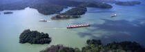 Le Levant dans le canal de Panama. © Philip Plisson / Plisson La Trinité / AA11027 - Nos reportages photos - Porte-conteneurs