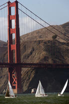 Le Golden Gate dans la baie de San Francisco. © Philip Plisson / Plisson La Trinité / AA11126 - Nos reportages photos - Baie de San Francisco