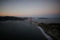 The Golden Gate bridge in the San Francisco bay. © Philip Plisson / Plisson La Trinité / AA11176 - Photo Galleries - Suspended bridge