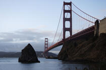 Le pont du Golden Gate en baie de San Francisco. © Philip Plisson / Plisson La Trinité / AA11183 - Nos reportages photos - Ville [Californie]