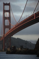 Le pont du Golden Gate en baie de San Francisco. © Philip Plisson / Plisson La Trinité / AA11185 - Nos reportages photos - Ville [Californie]