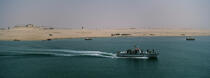 Sur le canal de Suez. © Philip Plisson / Plisson La Trinité / AA11333 - Nos reportages photos - L'Egypte vue du ciel
