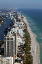 Paysage littoral de Miami. © Philip Plisson / Plisson La Trinité / AA11390 - Nos reportages photos - Miami