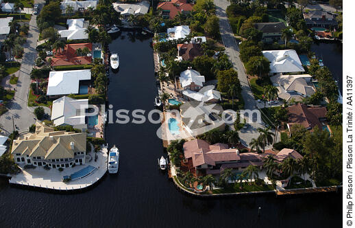 Houses in Miami. - © Philip Plisson / Plisson La Trinité / AA11397 - Photo Galleries - Town [Florida]