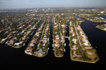 Paysage littoral de Miami. © Philip Plisson / Plisson La Trinité / AA11402 - Nos reportages photos - Ville [Floride]